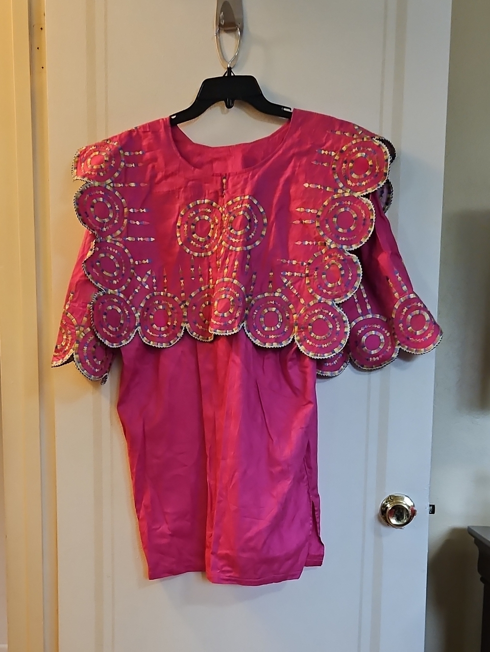 Women's Fuchsia Embellished Authentic Ghanaian 3-piece Formal Dress